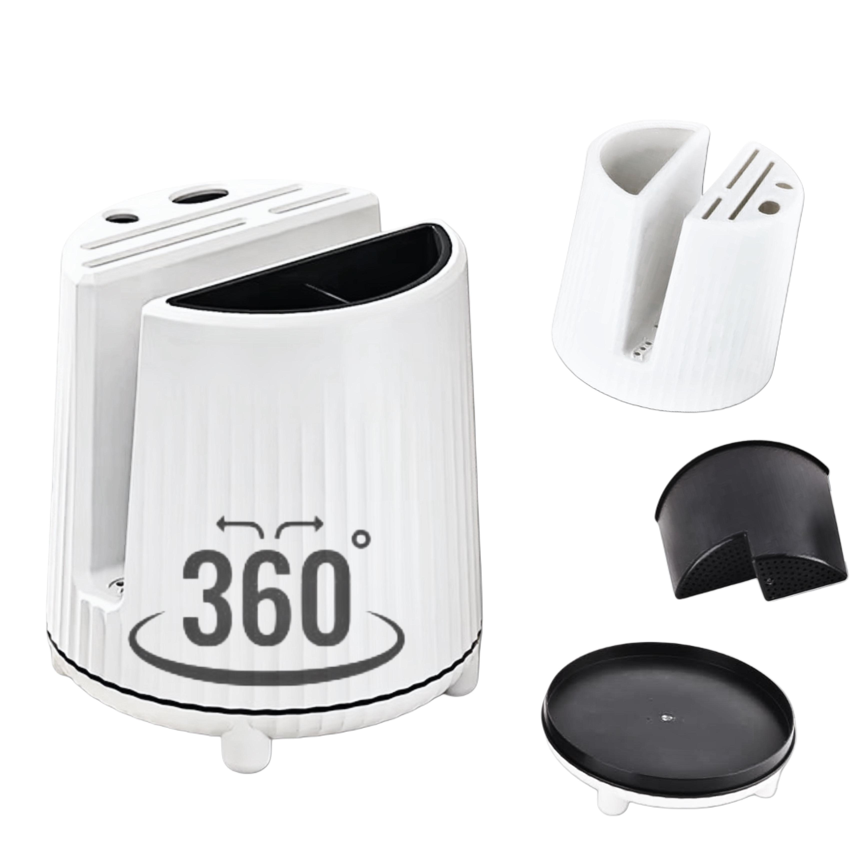 Органайзер для кухні пластиковий настільний поворотний з підставкою - фото 3