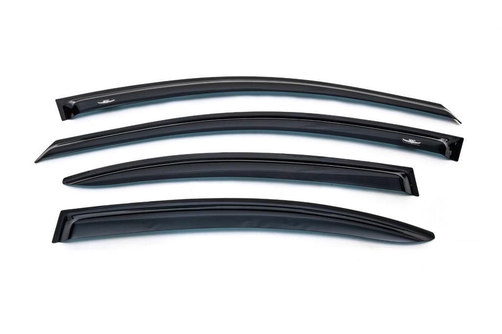 Ветровики HIC для Hyundai Accent 2006-2010 гг. поликарбонат Черный