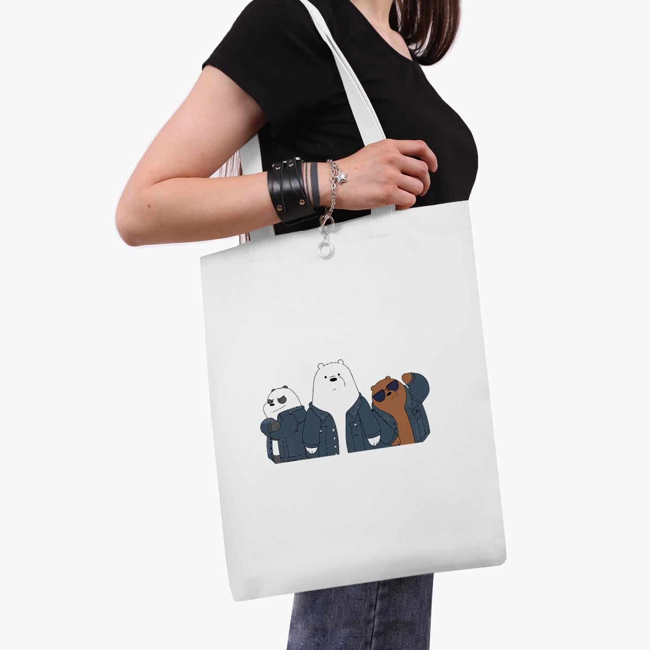 Эко сумка шоппер We Bare Bears 41x35 см Белый (9227-2895-WT1)