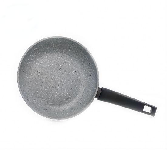 Сковорода Fissman Snowy Stone 26х5 см с индукционным дном и каменным антипригарным покрытием (AL-4481.26)