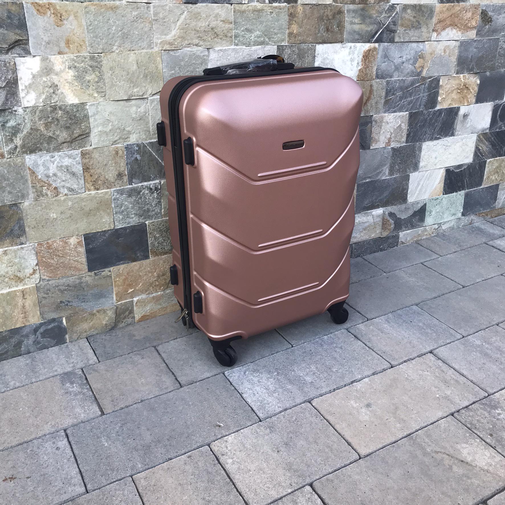 Валіза дорожня Wings 147 з полікарбонату М 65х43х26 см Рожеве золото (10880620) - фото 3
