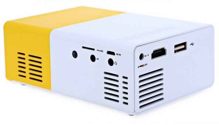 Портативный мини проектор LED Projector YG-300 Желтый (6595562) - фото 3