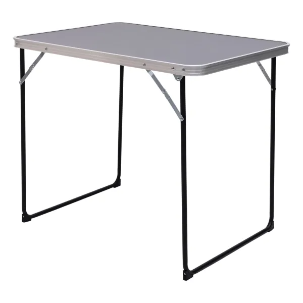 Стіл туристичний розкладний для пікніка з металу та МДФ 80х60х69,5 см Чорний (JY-8060B)