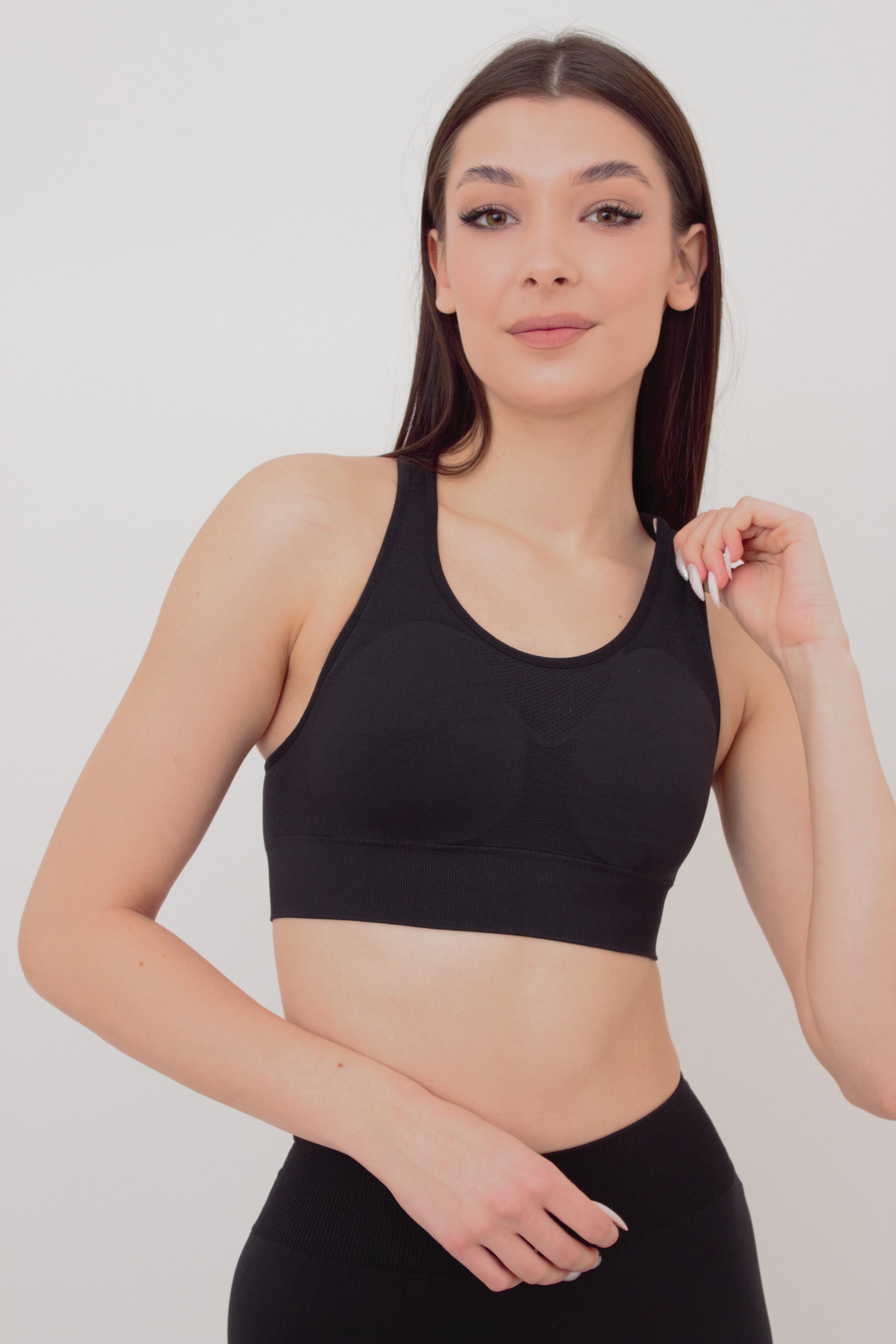 Топ спортивний безшовний Giulia TOP ENERGY 02 L/XL Black (4823116918924)