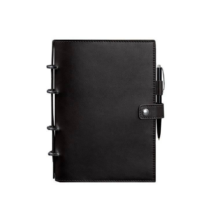 Блокнот шкіряний Софт-бук 9.1 з датованим блоком Чорний (A-027484)