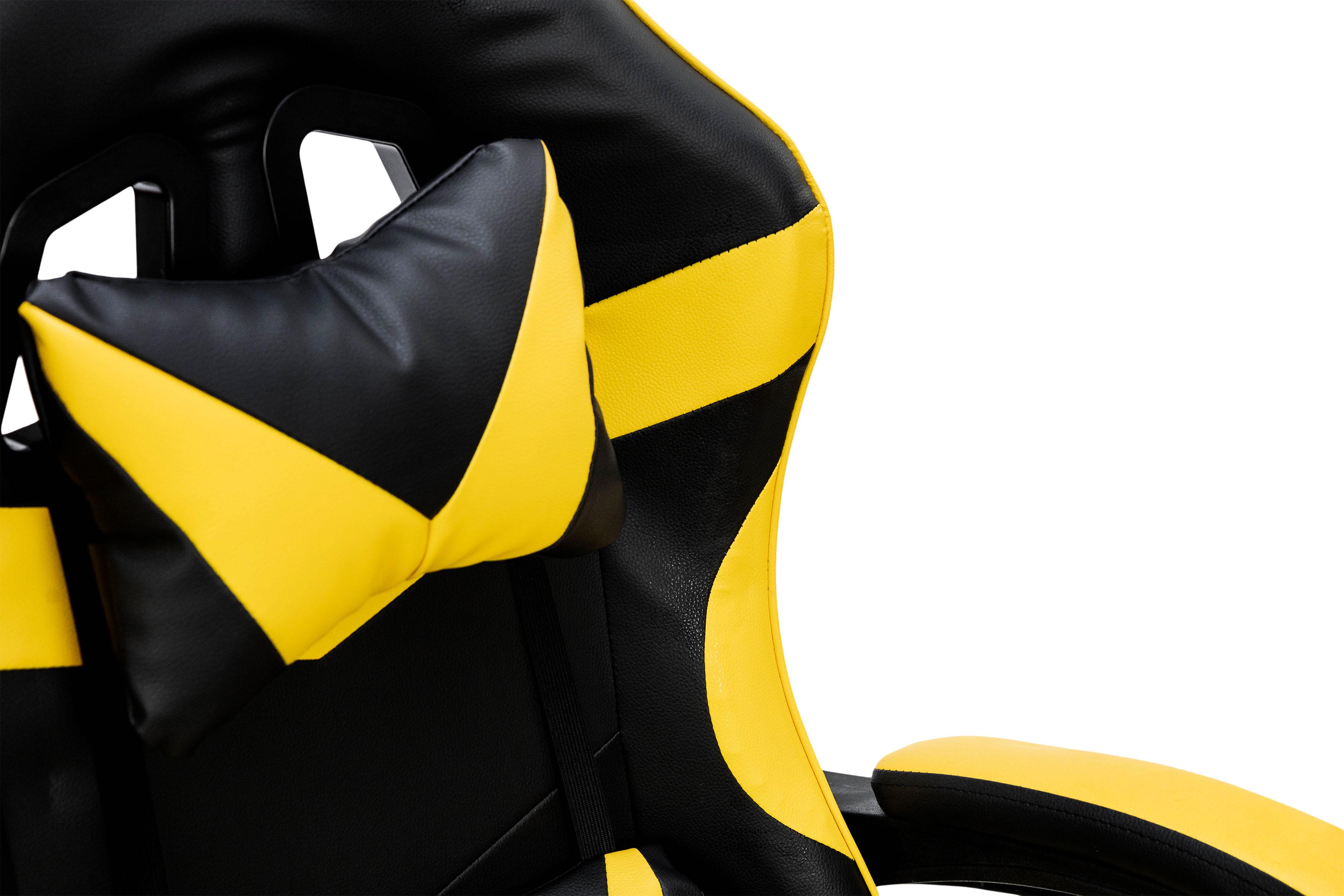 Крісло геймерське Мікс Меблі Слім механізм газліфт Чорний/Жовтий (А0055759) - фото 7 Крісло геймерське Мікс Меблі Слім механізм газліфт Чорний/Жовтий (А0055759) - фото 7