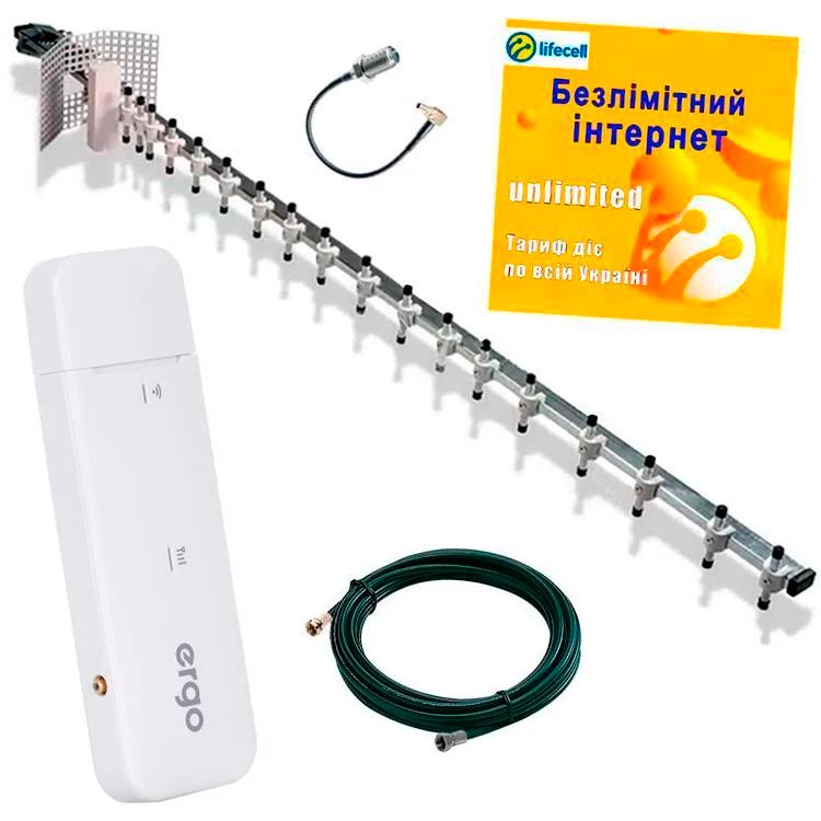 Wi-Fi модем Ergo W02-CRC9 4G и выносная антенна 21 дБ (21811220)