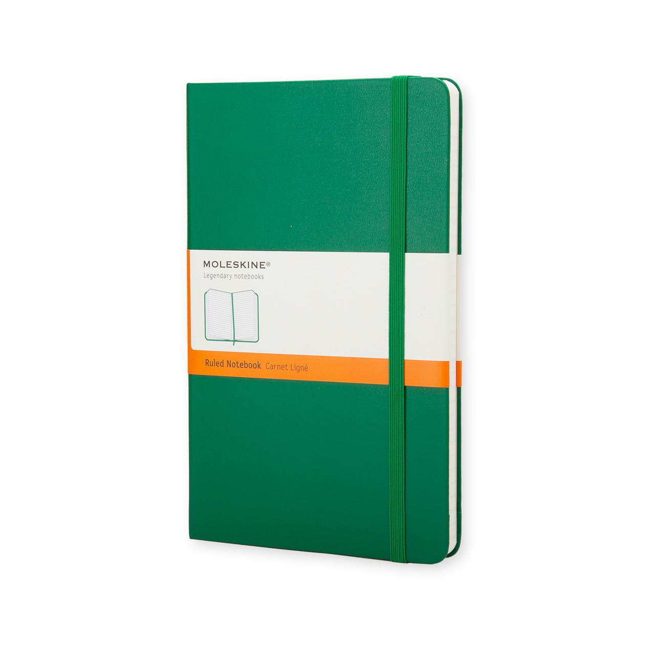 Блокнот Moleskine Classic средний 13х21 см в линейку зеленый (9788866136309)