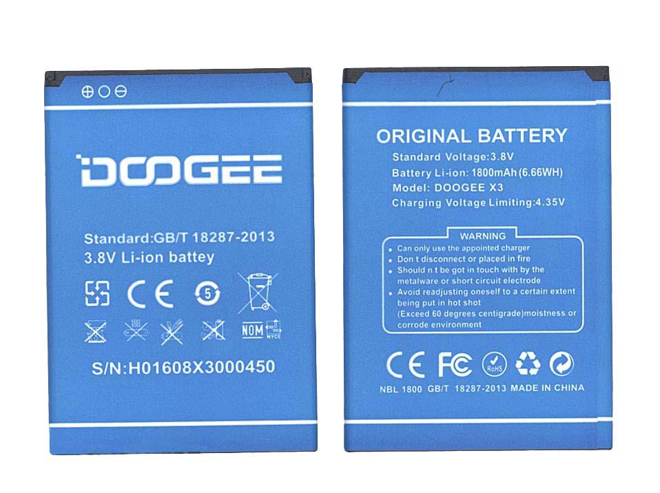 Акумулятор для смартфона Doogee X3 3,7V 1800 mAh 6,66 Wh Blue