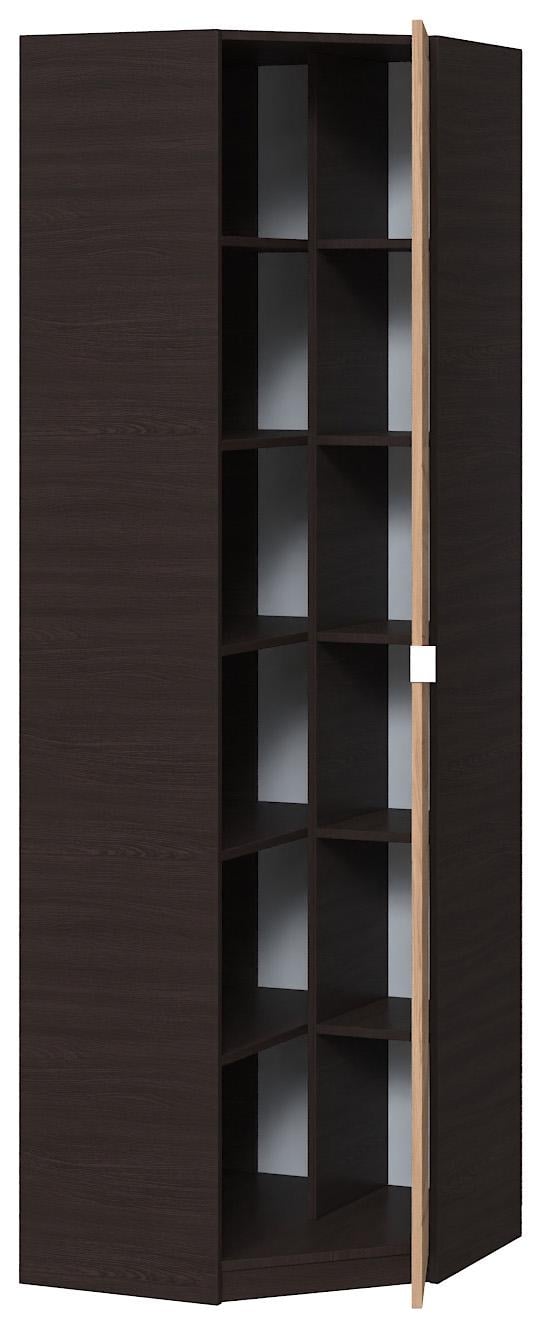 Шкаф с полками угловой Мастер Форм Тетрис 620х376х2000 мм Венге магия/Дуб крафт золотой (33054) - фото 1
