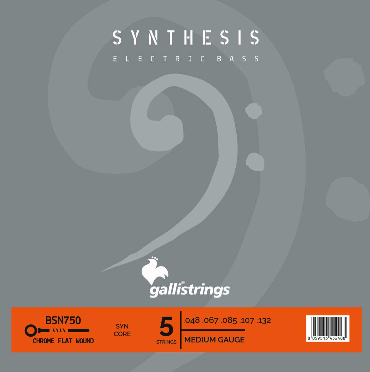 Струны для бас-гитары Gallistrings BSN750.048-.132/Synthesis/MEDIUM/Synthetic/Chrome (25491747)