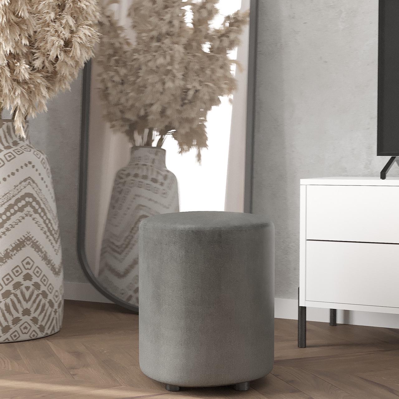 Пуф на маленьких ніжках 420х350 мм Сірий (28575335)