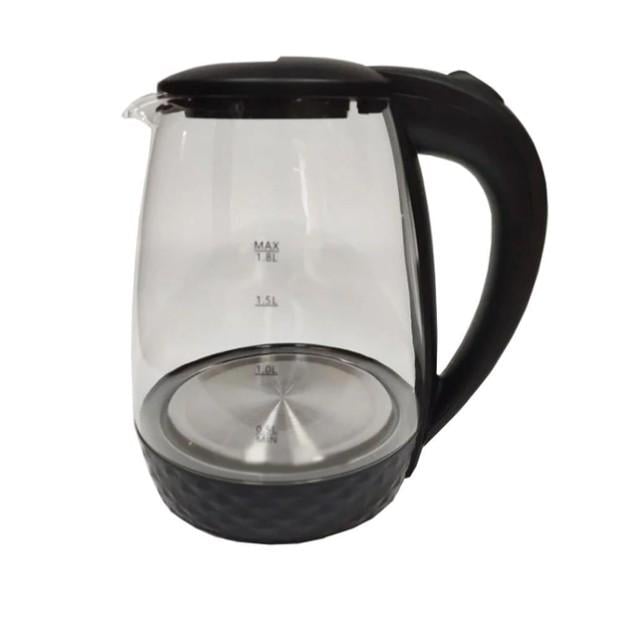Электрочайник дисковый Walesberg KK-1129 с подсветкой стекло 1,8 л Черный (14114454)