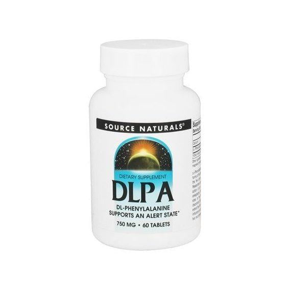 Фенілаланін Source Naturals DLPA 750 мл 60 Tabs