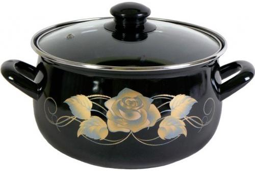 Набір каструль Interos Золота роза 3 шт. емальовані - фото 2 Набір каструль Interos Золота роза 3 шт. емальовані - фото 2