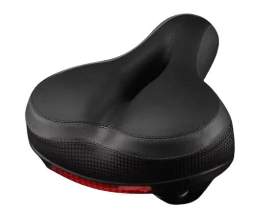 Мягкое велосипедное седло AL-5251 кожзам/светоотражатель 225х175 мм