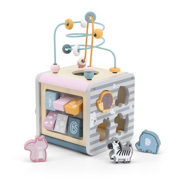 Деревянный бизикуб Viga Toys PolarB 5в1 (44030)