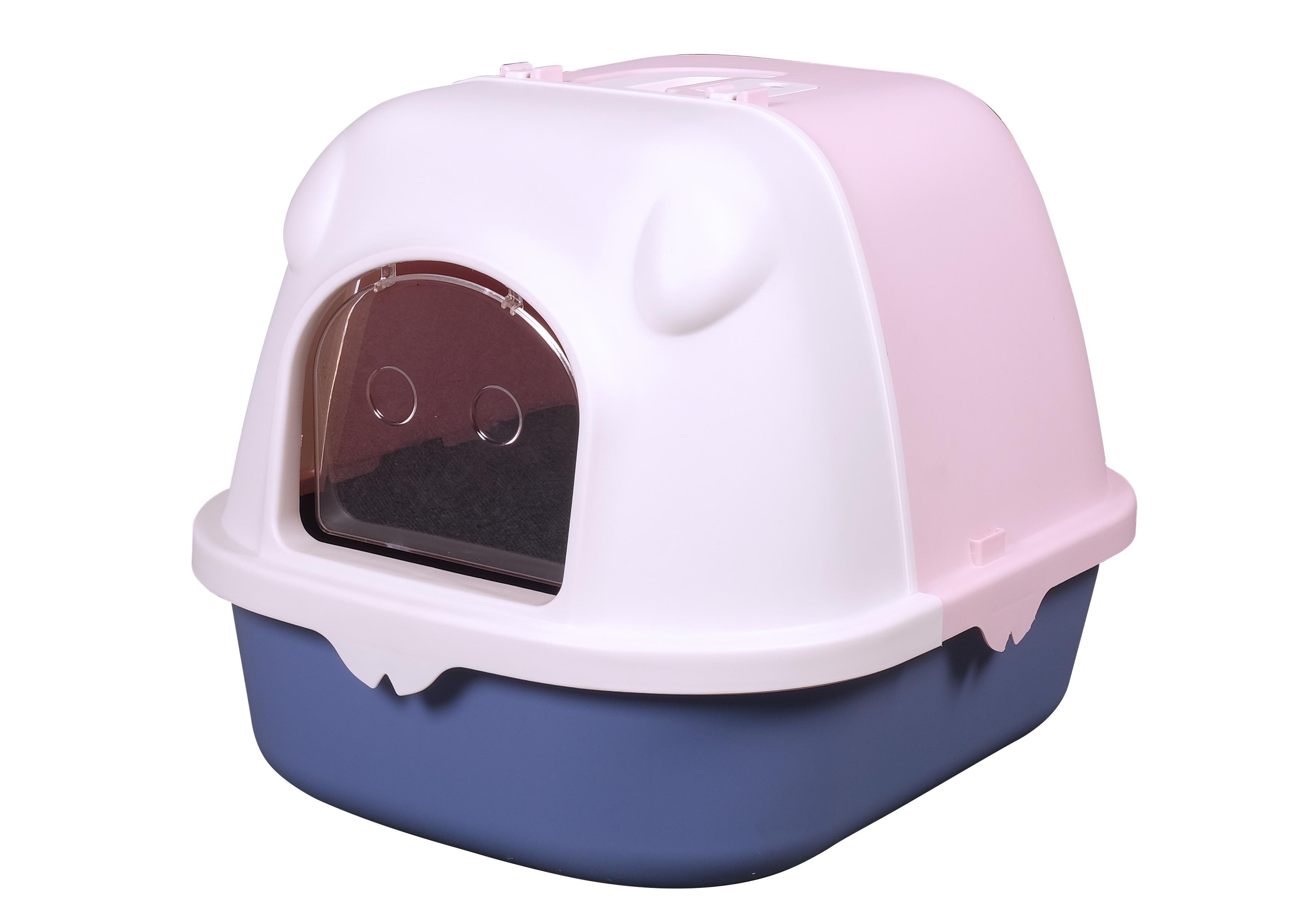 Туалет для котів JCB Миле порося повністю закритий з мішком для вугілля та лопаткою 53х41х38 см