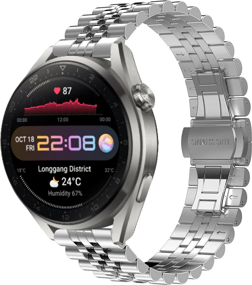Браслет металлический Stech для Huawei Watch 3 Pro Silver (25261-59)