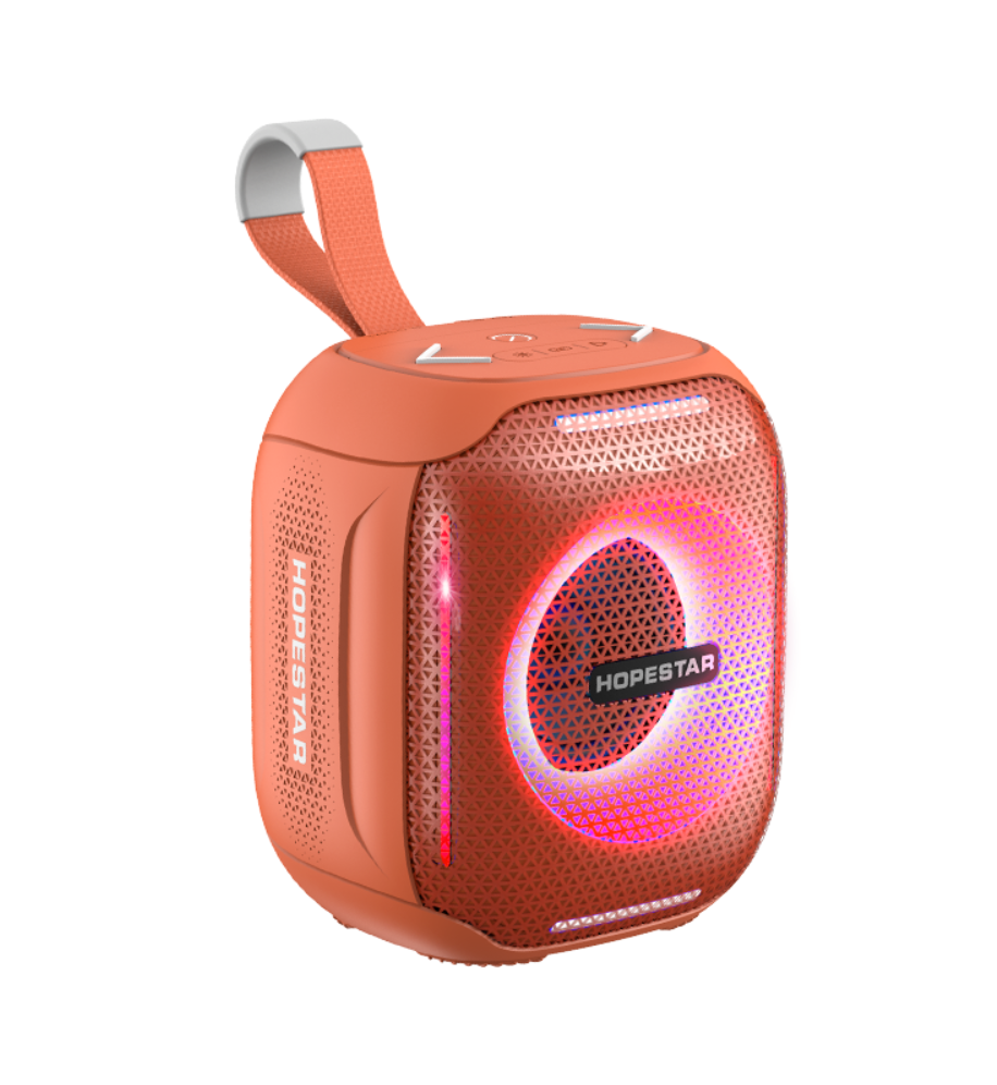 Портативная колонка беспроводная HOPESTAR Party 300 mini с RGB подсветкой Оранжевый (23857929)