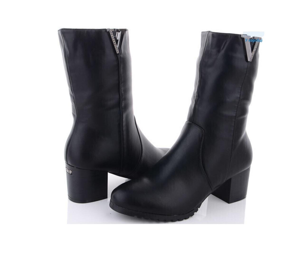 Сапоги зимние женские Hongquan 868868/39 р. 39 Черный - фото 1 Сапоги зимние женские Hongquan 868868/39 р. 39 Черный - фото 1