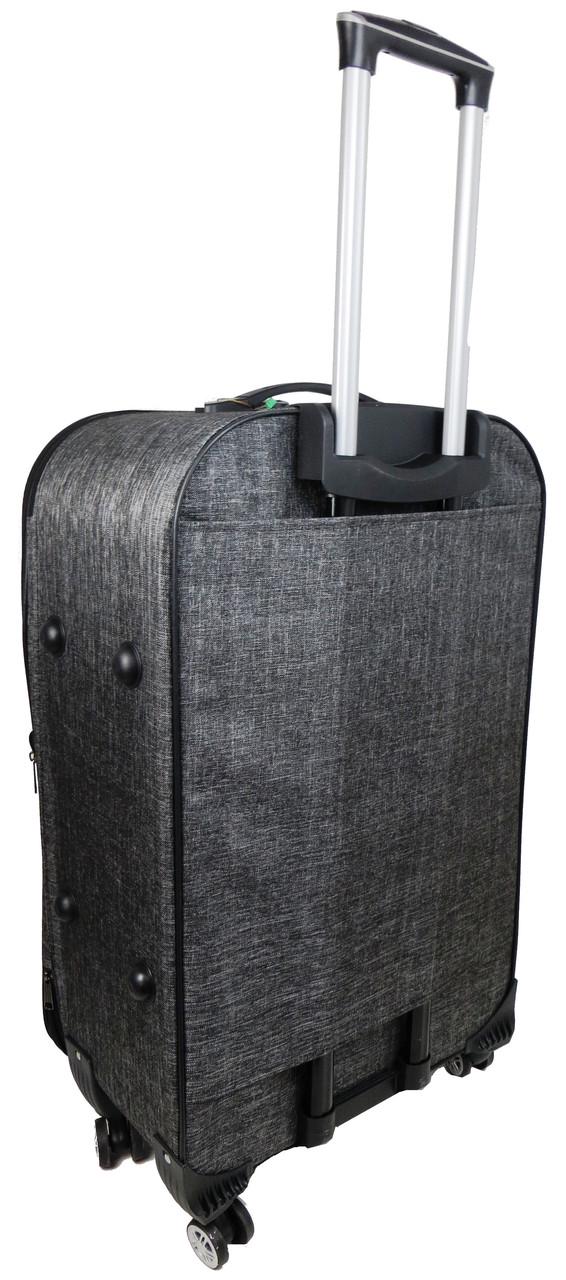 Валіза тканинна велика Gedoх на колесах L 100 л Сірий - фото 5
