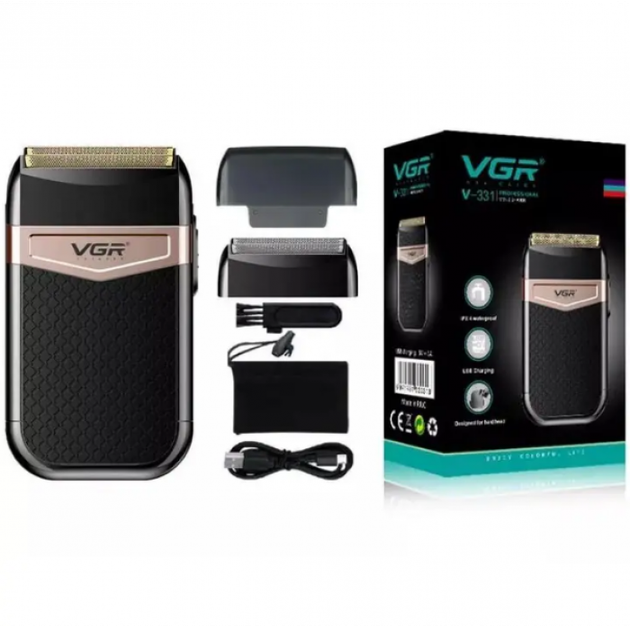 Електробритва акумуляторна VGR V-331 сіткова система IPX4 (ML-04437)