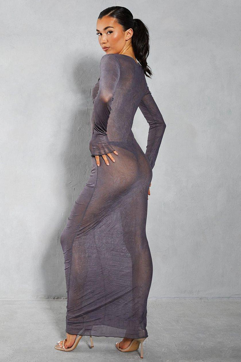 Сукня-туніка Misspap максі Сірий (29550720) - фото 2 Сукня-туніка Misspap максі Сірий (29550720) - фото 2