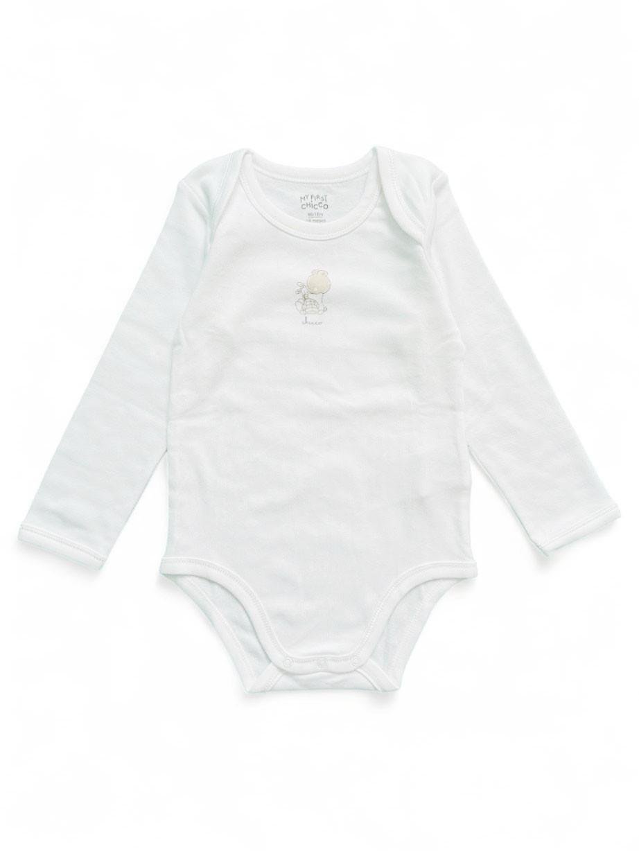 Боди детское Chicco хлопковое на длинный рукав 3-6 мес. 62 см Белый (2091953688)