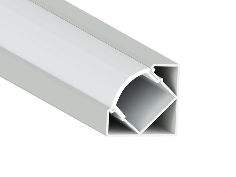 Профиль алюминиевый анодированный LEDUA АЛ-07 + рассеиватель для LED ленты угловой 1 м (3971)