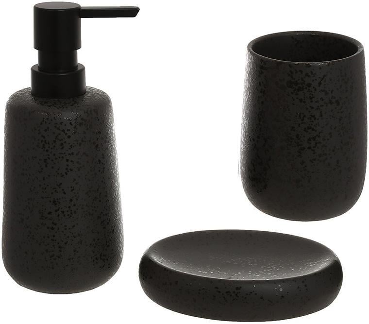 Набір аксесуарів Bright для ванної кімнати кераміка 3 пр. Black