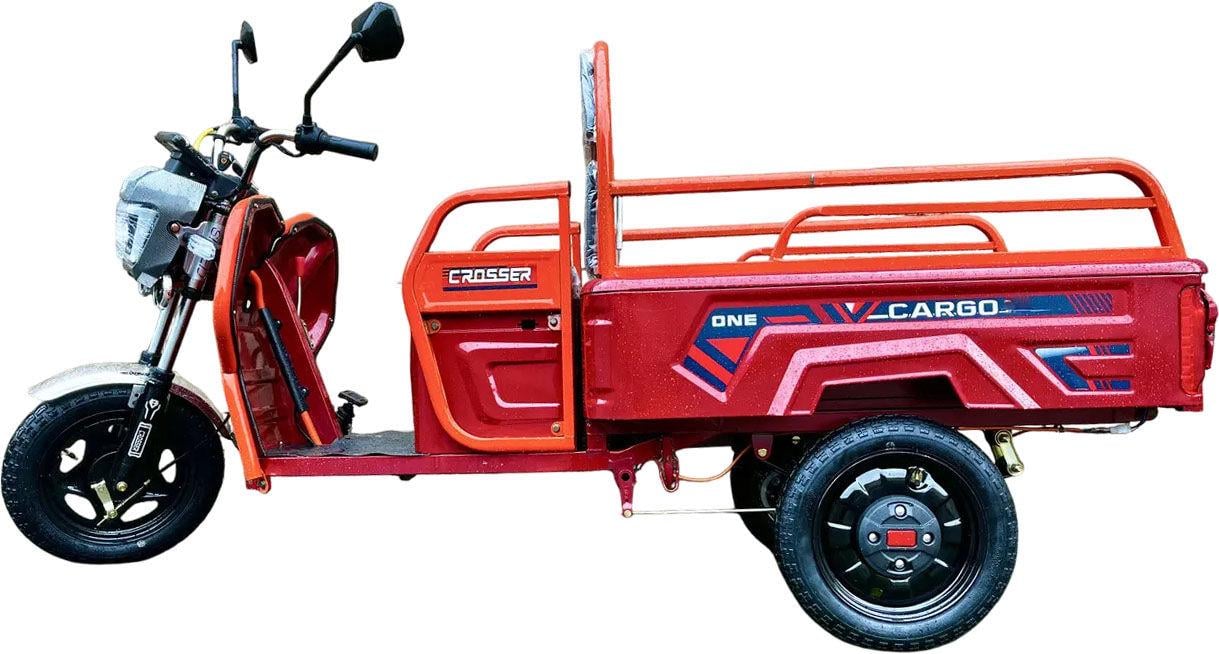 Електроскутер-самоскид вантажний триколісний Crosser Cargo 13" 800W 60V 45Ah Червоний