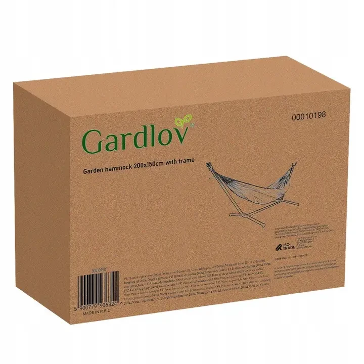 Гамак садовий двомісний Gardlov з каркасом і чохлом 200х150 см (10198) - фото 8 Гамак садовий двомісний Gardlov з каркасом і чохлом 200х150 см (10198) - фото 8