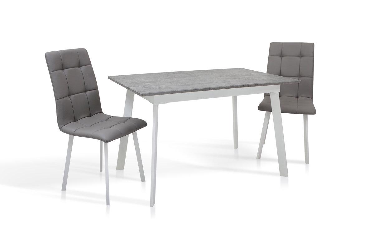 Обідній стіл Мікс Меблі Етна 1200х750 мм Білий/Мармур світлий (25402647) - фото 2 Обідній стіл Мікс Меблі Етна 1200х750 мм Білий/Мармур світлий (25402647) - фото 2