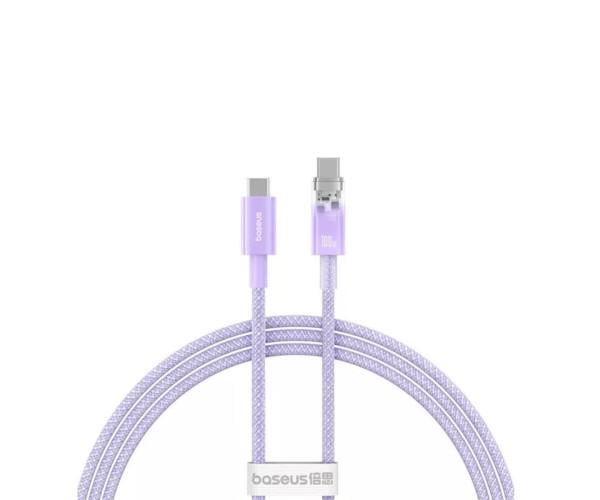 Кабель BASEUS Explorer Series Fast Charging with Smart Temperature Control Type-C to Type-C 100W 1 м Nebula Purple