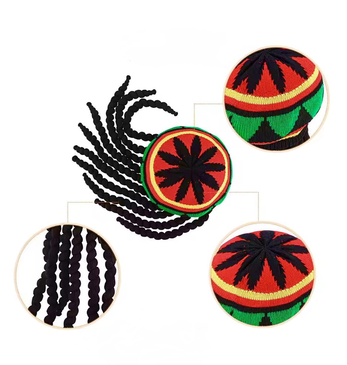 Шапка Wuke Боб Марли Ямайка с дредами унисекс one size - фото 5