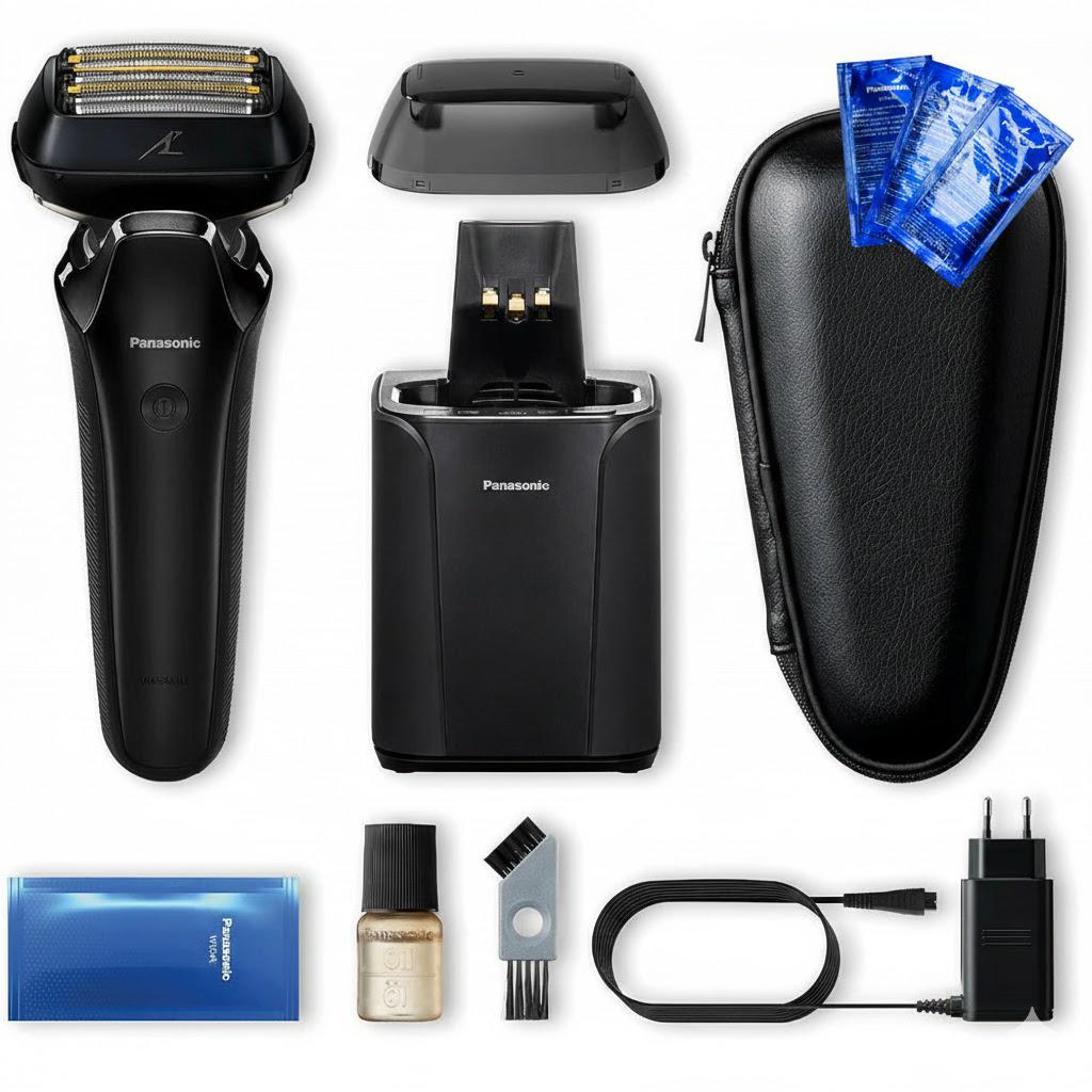 Электробритва Panasonic ES-LS9A-K820-AOS4 с дополнительным моющим средством для электробритв WES4L03-803 (32394868)