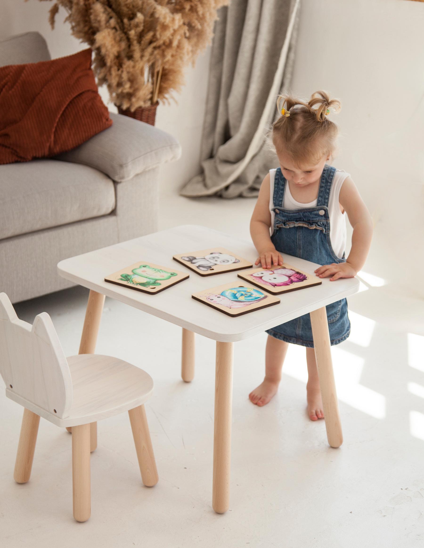 Детский деревянный стульчик Tatoy Котик для детей 4-7 лет Белый - фото 5 Детский деревянный стульчик Tatoy Котик для детей 4-7 лет Белый - фото 5