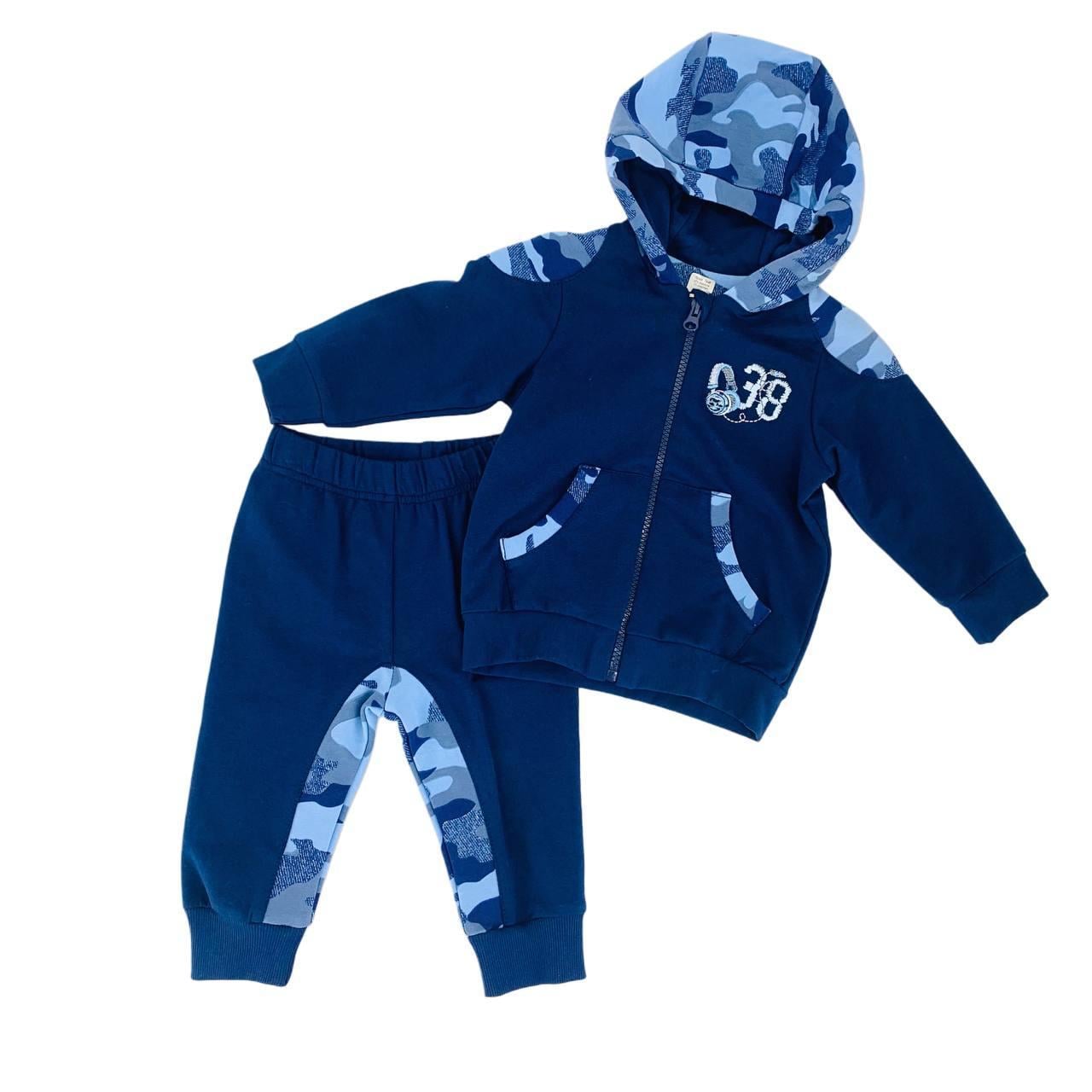 Костюм Ля-Ля кофта/штани 5-64 74 см 6-9 міс. Синій/Мілітарі (32539123)