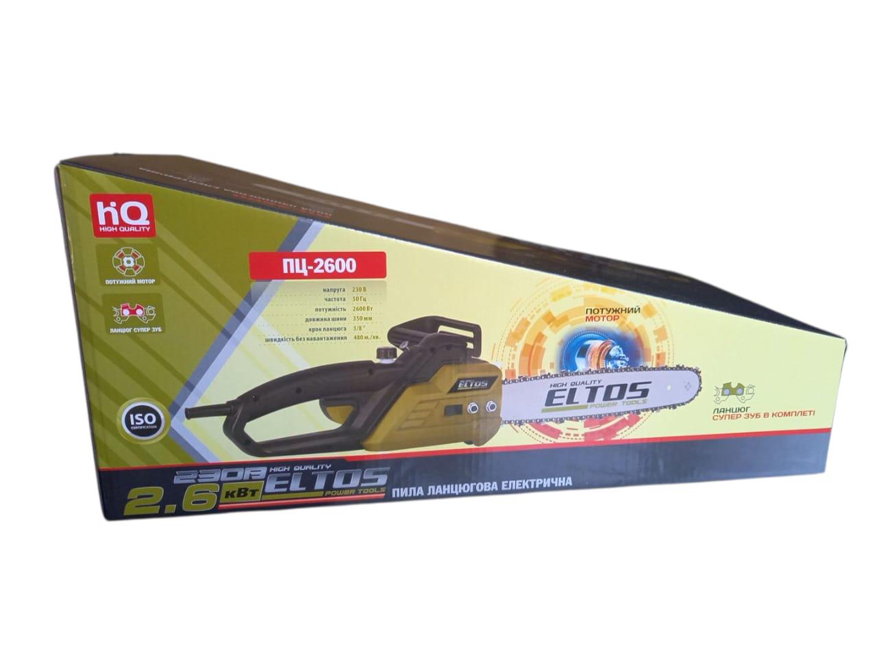 Електропила ланцюгова Eltos ПЦ-2600 (28090584) - фото 2