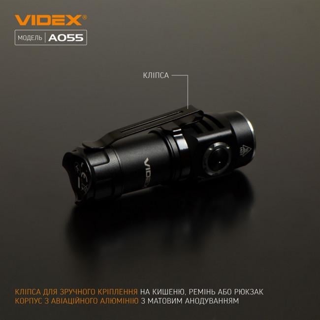 Ручний ліхтарик Videx 600Lm 5700K з акумулятором (VLF-A055) - фото 5