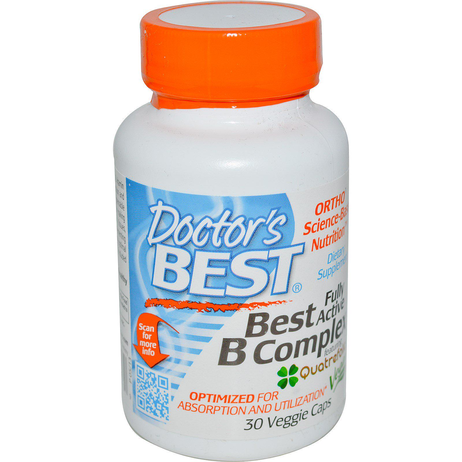 Комплекс вітамінів групи В Doctor's Best quatrefolic 30 гелевих капсул