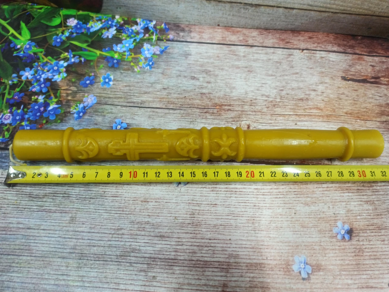 Свеча восковая Стретенская Крест 31 см (1551120284) - фото 2