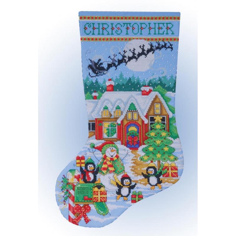 Набор для вышивания крестиком Design Works 5972 Penguin Party (18878) Набор для вышивания крестиком Design Works 5972 Penguin Party (18878)