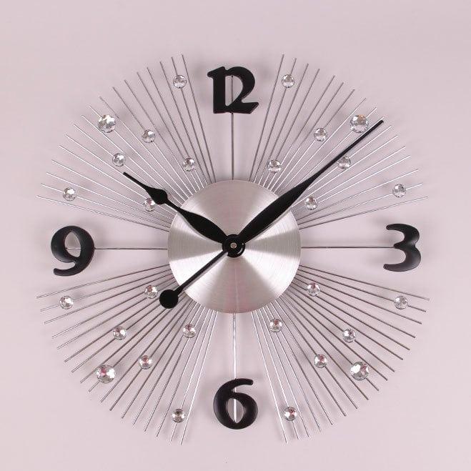 Часы металлические с стразами Flora D-50 см (38184)