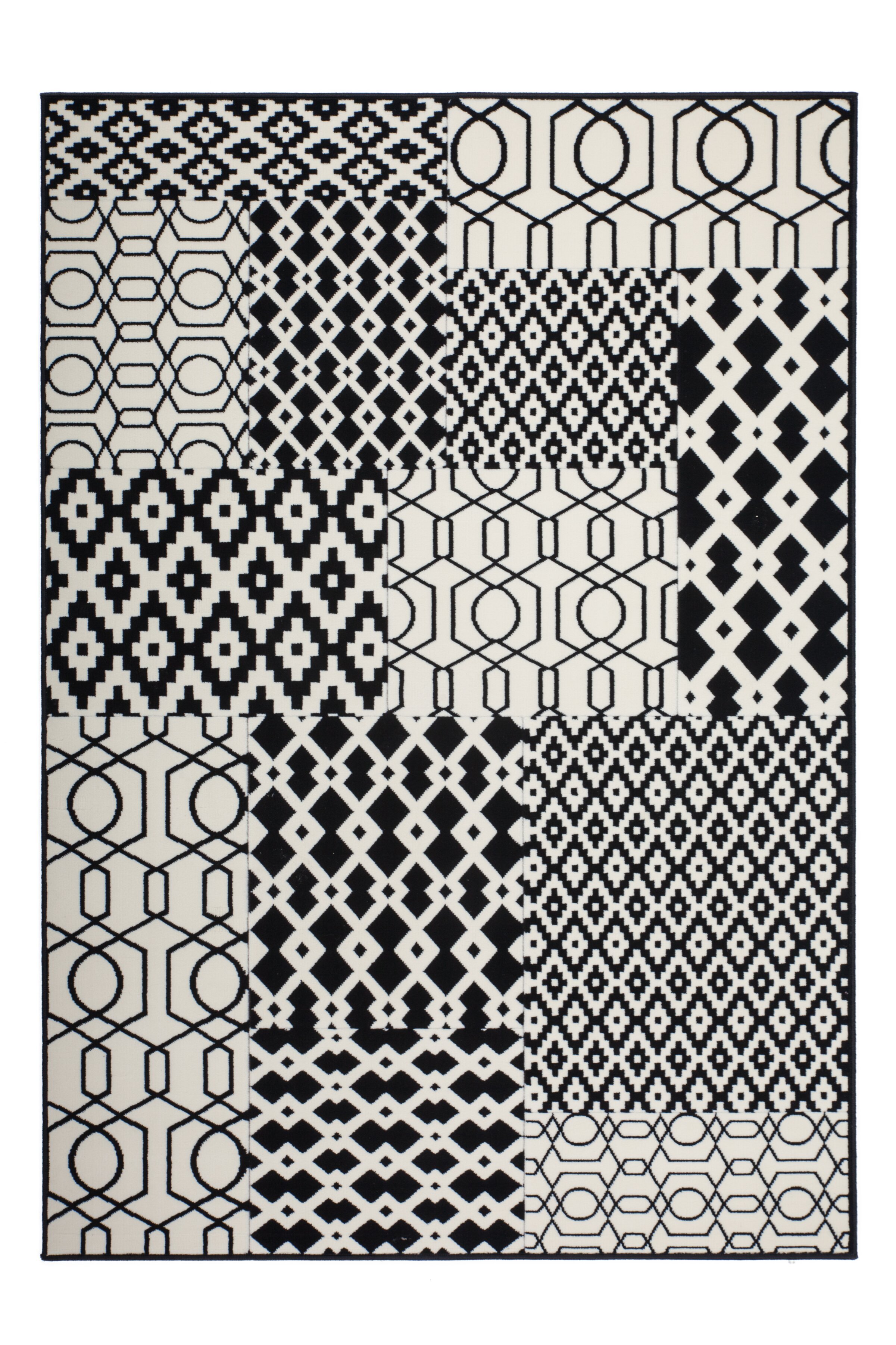 Ковер с коротким ворсом Kayoom Разноцветный/Черный (MLNM4-160-230)