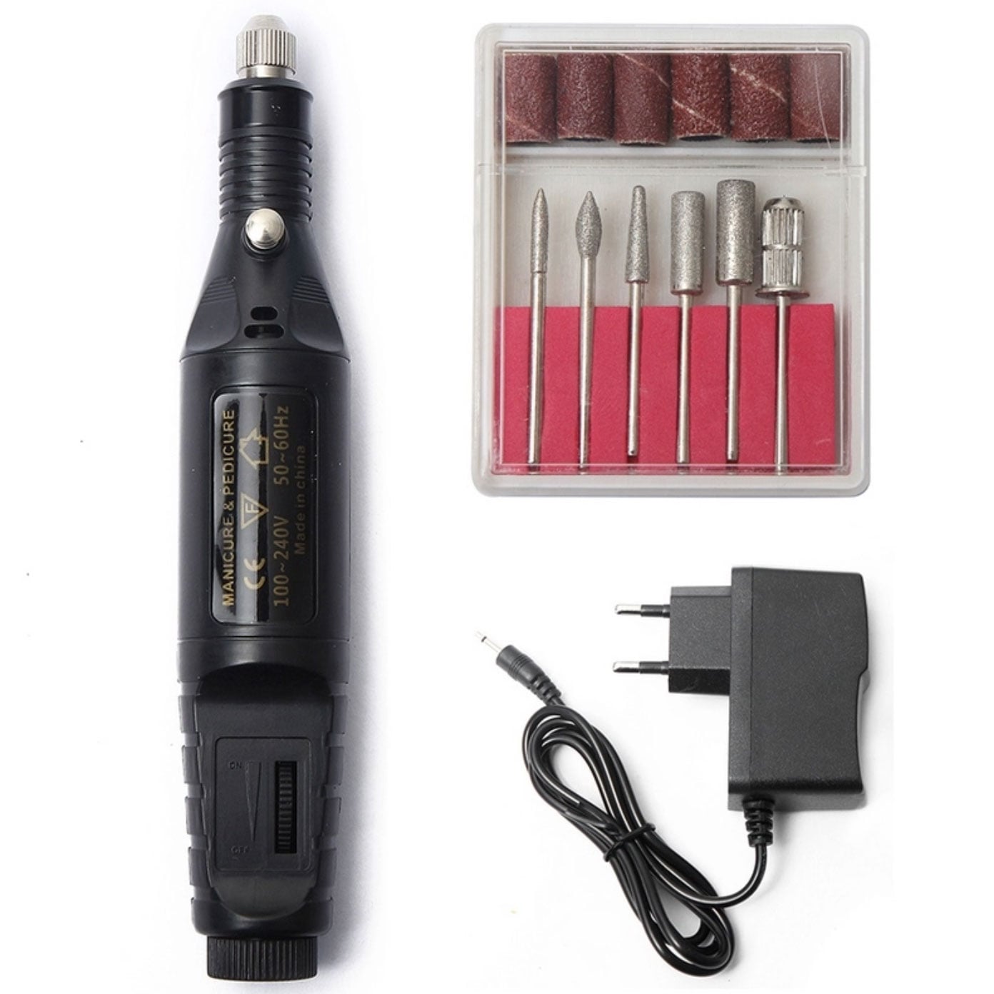 Фрезер для маникюра black 15 000 об/мин USB ручка SalonHome O18051