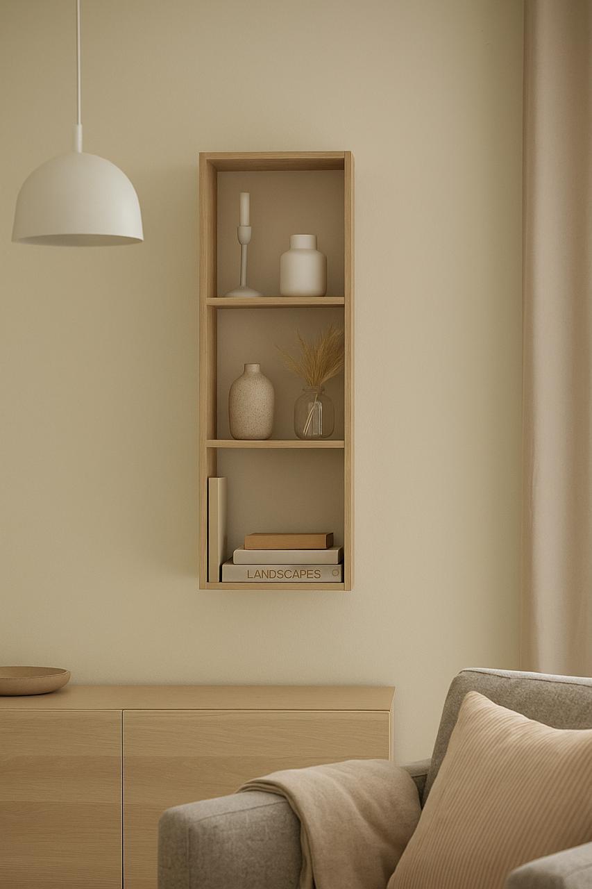 Стелаж настінно-підлоговий модульний MEBLIBUD KUB 3 секції Дуб сонома - фото 4 Стелаж настінно-підлоговий модульний MEBLIBUD KUB 3 секції Дуб сонома - фото 4