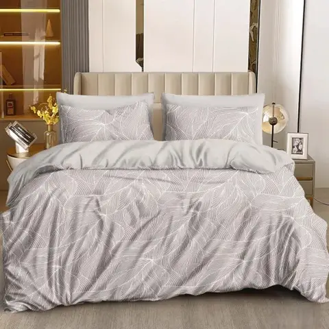 Комплект постельного белья Viluta с узором ранфорс премиум двуспальный 200x220 см Серый (PB-456-A-292)