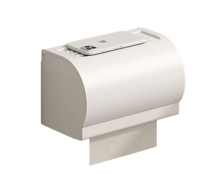 Держатель для бумаги с полкой Белый (37294)